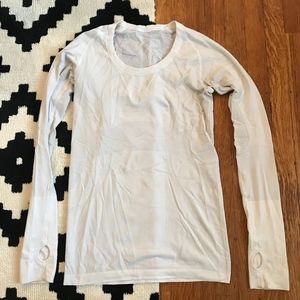 lululemon run swiftly long sleeve crew white shirt